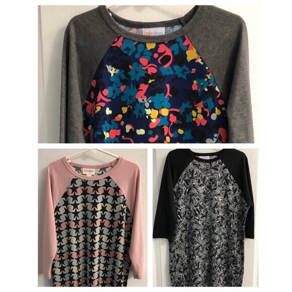 Three LuLaRoe "Sloan Tee" for kids. Size 10 - Picture 1 of 8